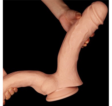 Podwójne potężne dildo do sexu wyżyłowane 33 cm